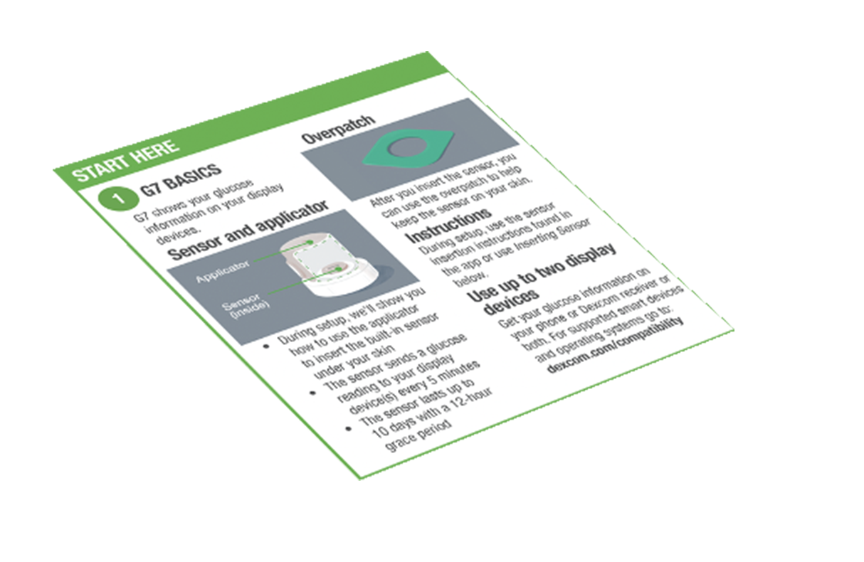 Dexcom G& patient instructions